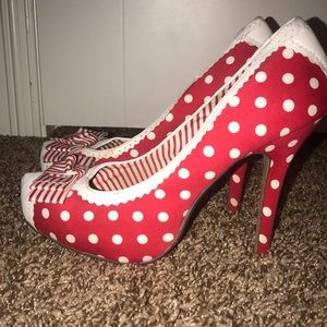Polka dot heels